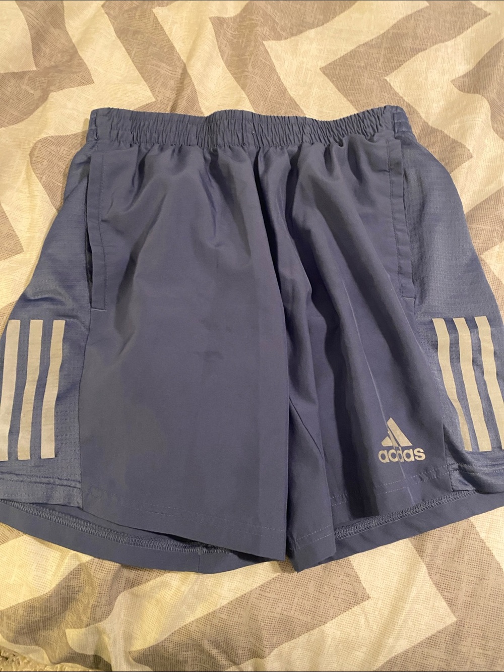 adidas Men's size small Blue 3-Stripes Athletic Shorts